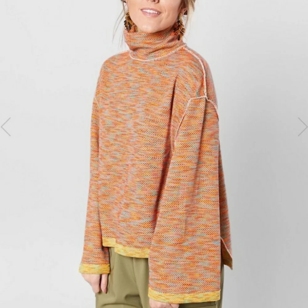 FREE PEOPLE Sunny Days Turtleneck Lightweight Knit Pullover Size XS NWT